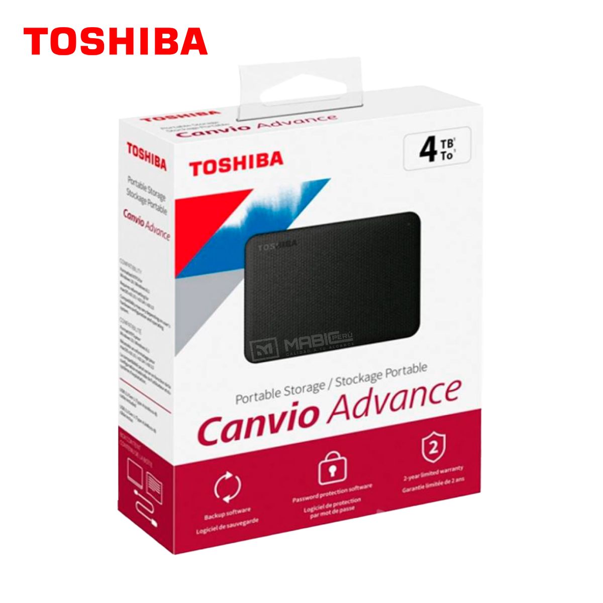 TOSHIBA - Disco Duro Externo Toshiba Canvio Advance 4TB - Negro - Portátil