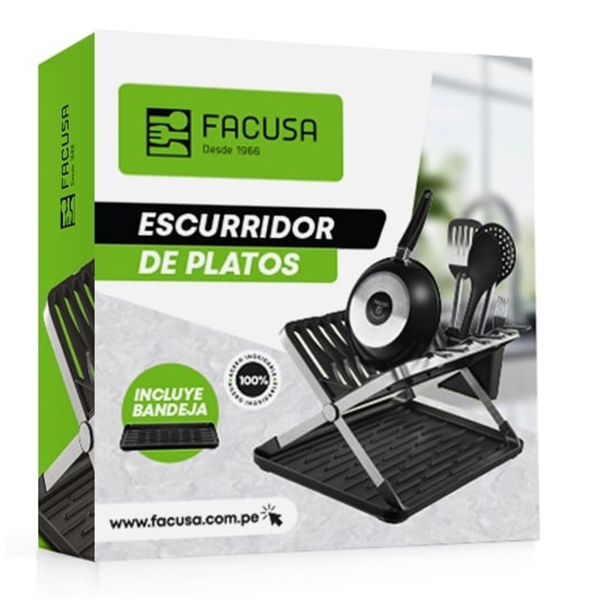 FACUSA - Escurridor de Platos  c/ acero   Facusa