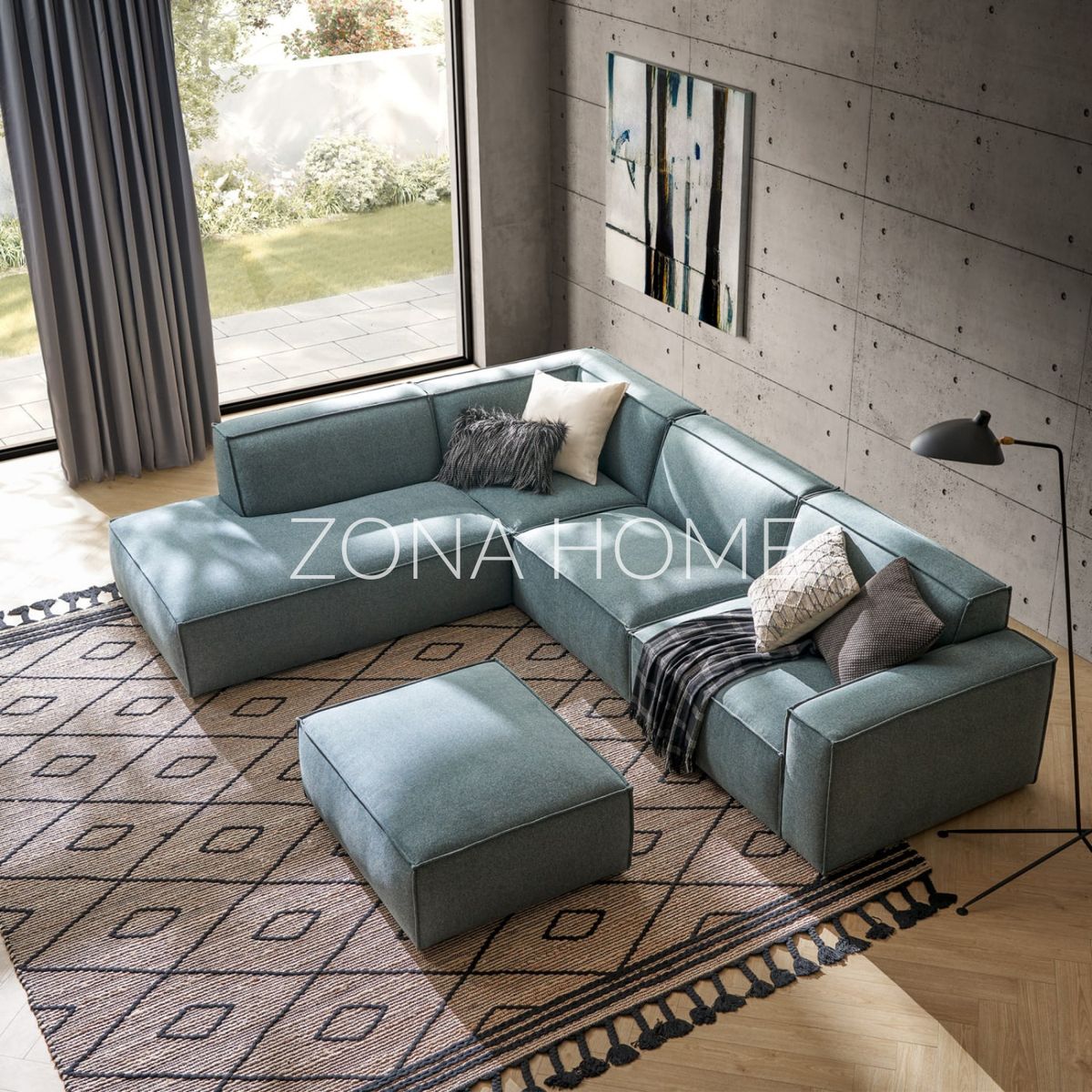 GENERICO - Seccional Barcelona 3 Cuerpos Izquierdo En L - Turquesa