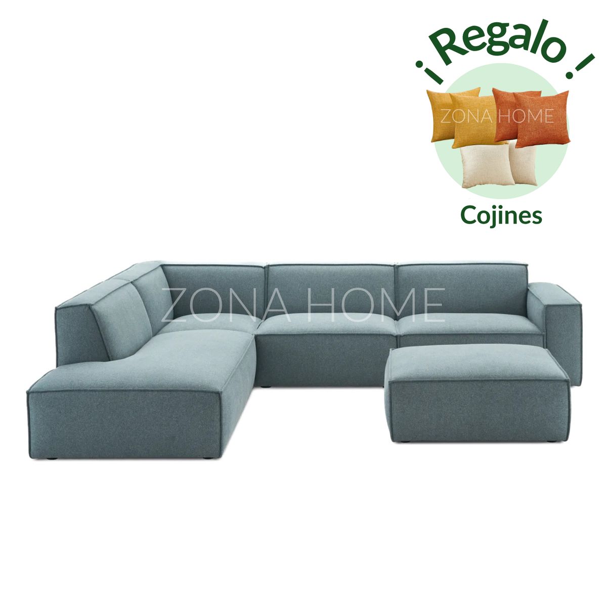 GENERICO - Seccional Barcelona 3 Cuerpos Izquierdo En L - Turquesa