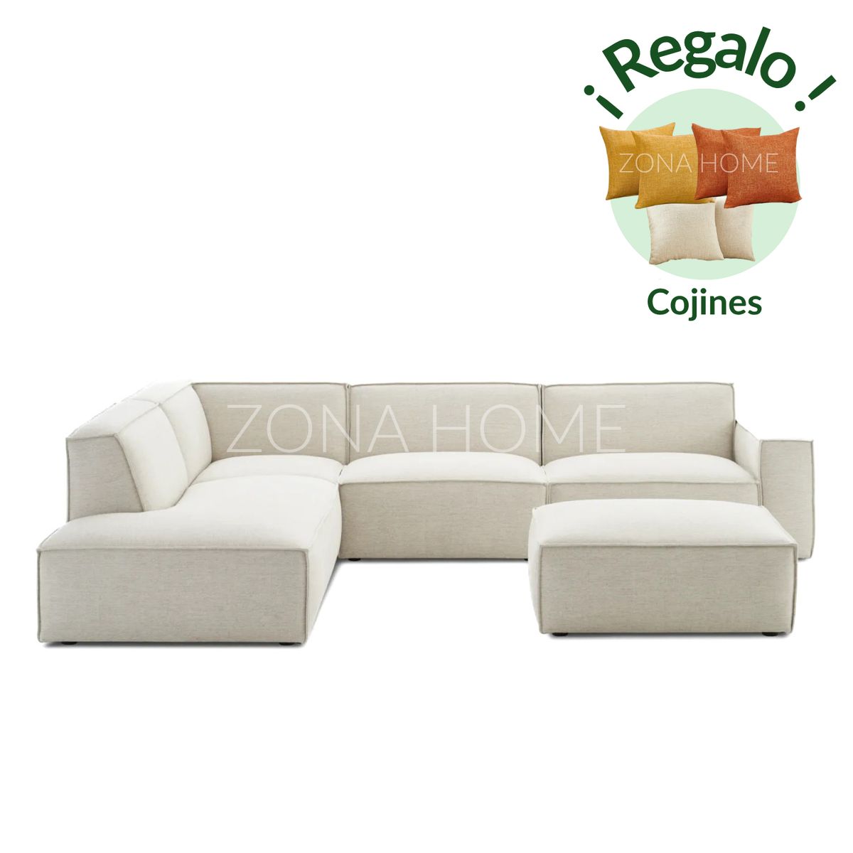 GENERICO - Seccional Barcelona 3 Cuerpos Izquierdo En L - Beige