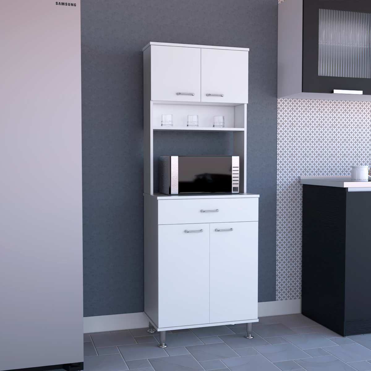 GENERICO - MUEBLE ALACENA NIRVANA 60 BLANCO - ENVÍO ARMADO Y MELAMINA 18mm