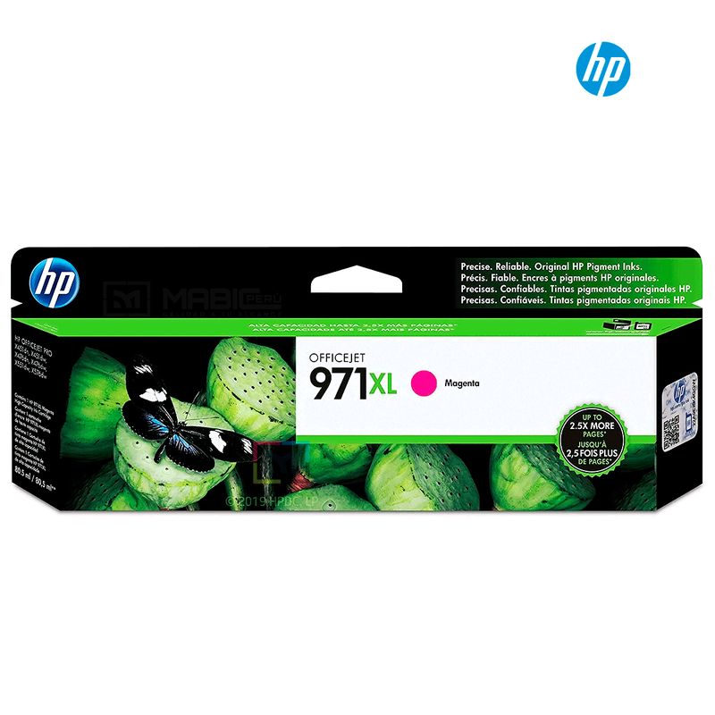 HP - Cartucho de Tinta HP 971XL Magenta CN627AM Original