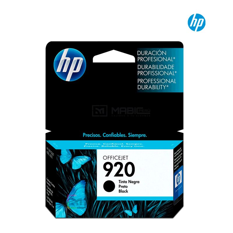 HP - Cartucho de Tinta HP 920 Negro CD971AL Original
