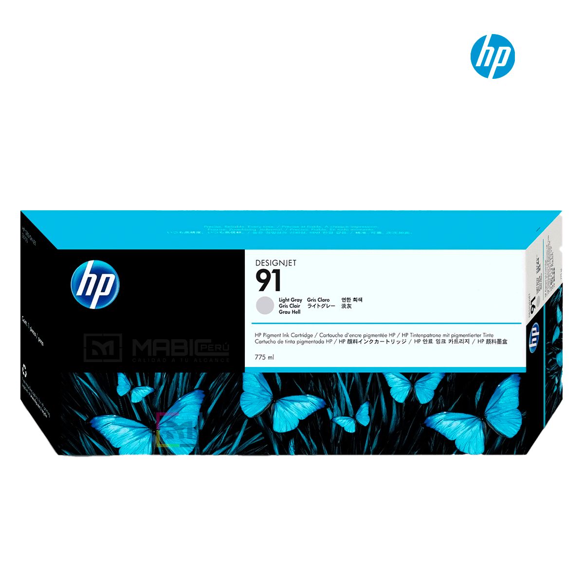 HP - Cartucho de Tinta HP 91 Gris Claro C9466A Original