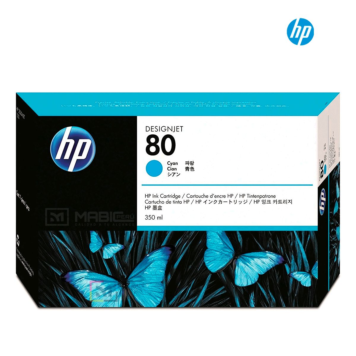 HP - Cartucho de Tinta HP 80 Cian C4846A Original