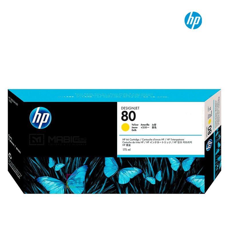 HP - Cartucho de Tinta HP 80 Amarillo C4873A Original