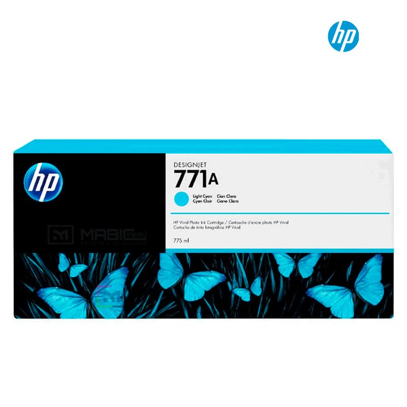 HP - Cartucho de Tinta HP 771A Cian Claro B6Y20A Original