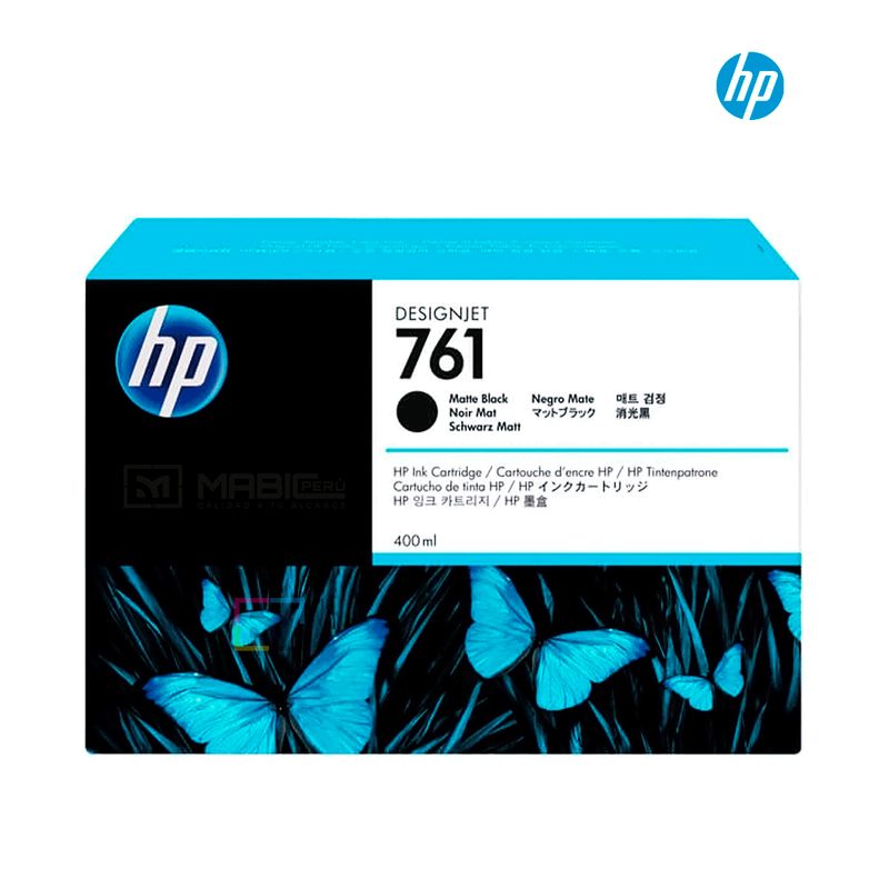 HP - Cartucho de Tinta HP 761 Negro Mate CM991A Original