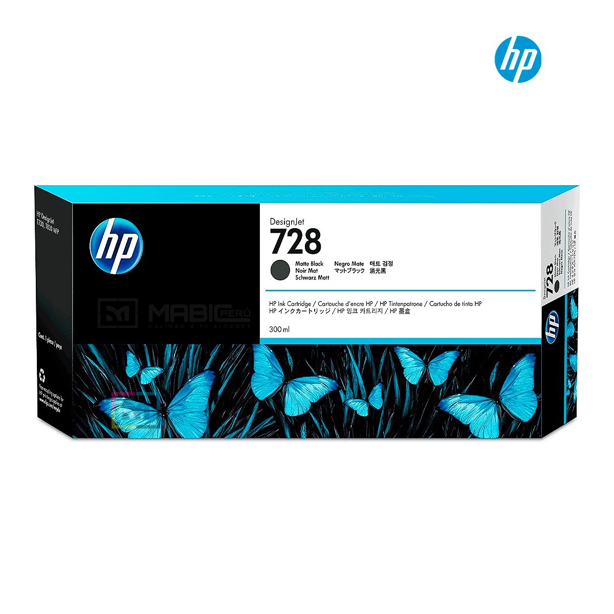HP - Cartucho de Tinta HP 728 Negro Mate F9J68A Original