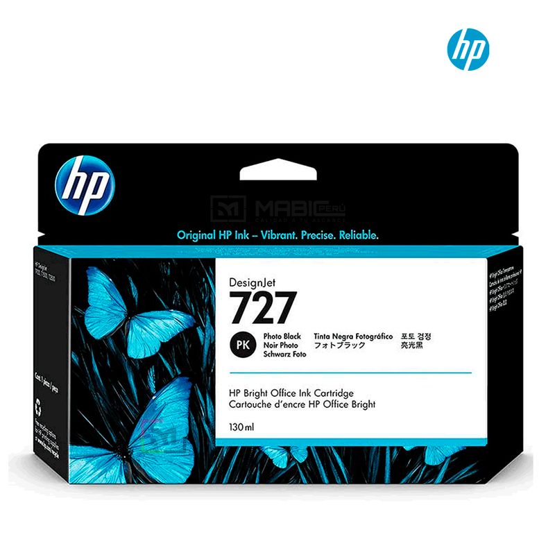 HP - Cartucho de Tinta HP 727 Negro Fotográfico B3P23A Original
