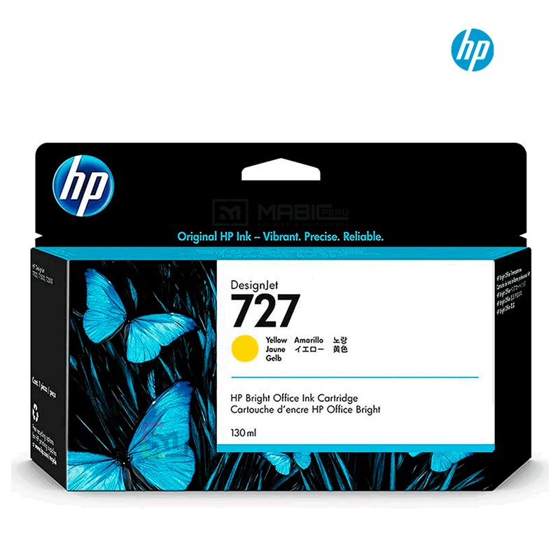 HP - Cartucho de Tinta HP 727 Amarillo B3P21A Original