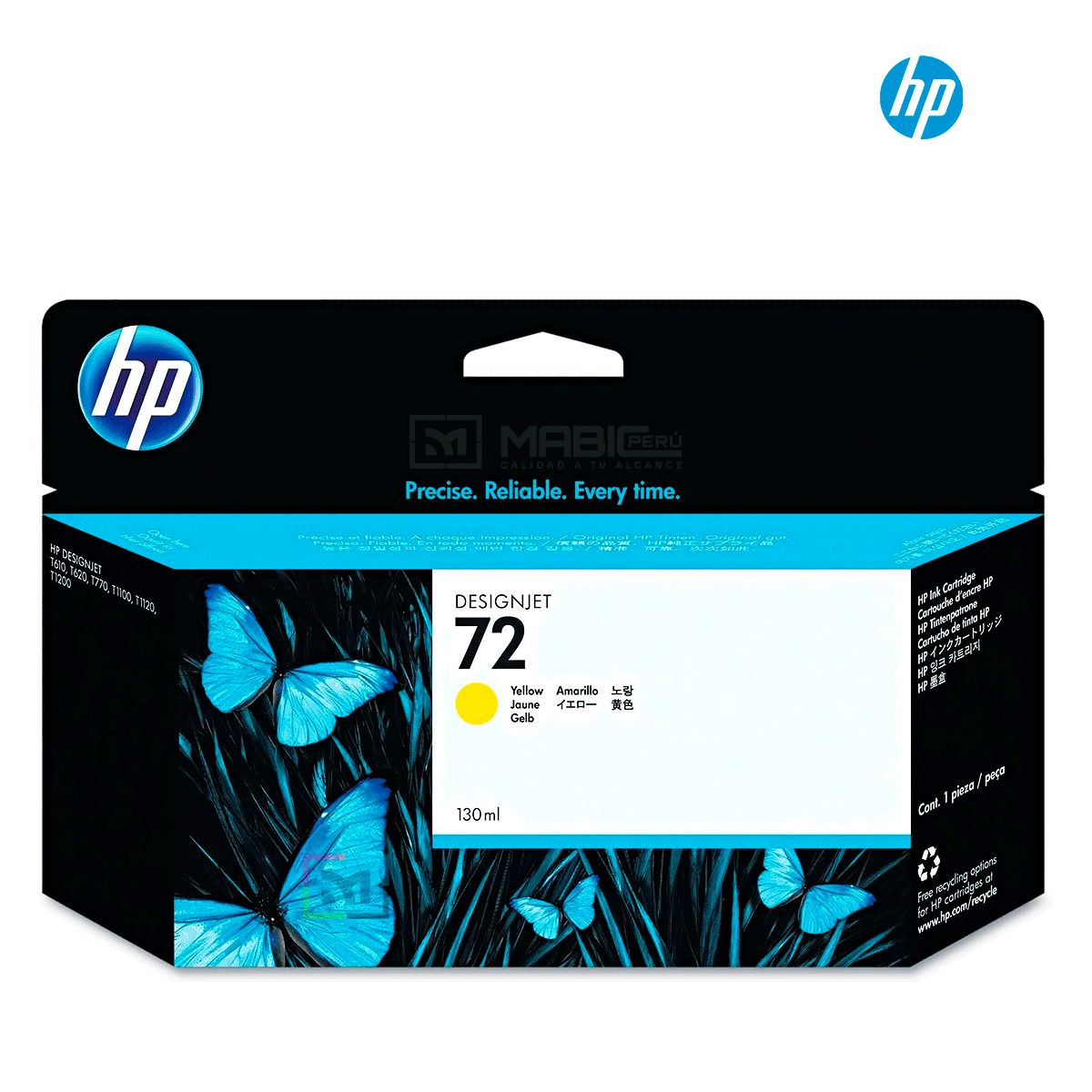 HP - Cartucho de Tinta HP 72 Amarillo C9373A Original