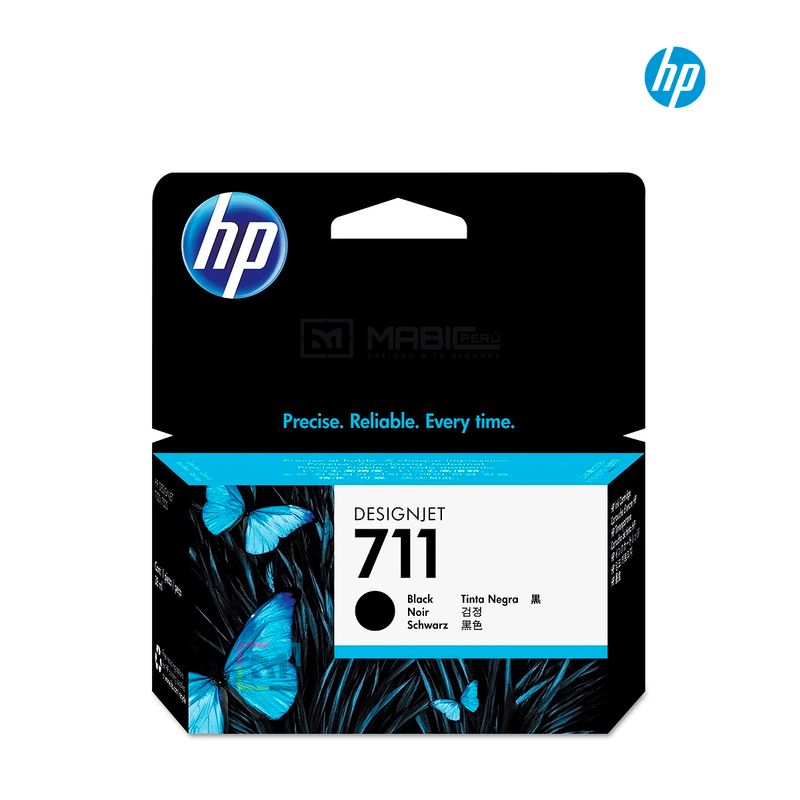 HP - Cartucho de Tinta HP 711 Negro CZ129A Original - 38ml