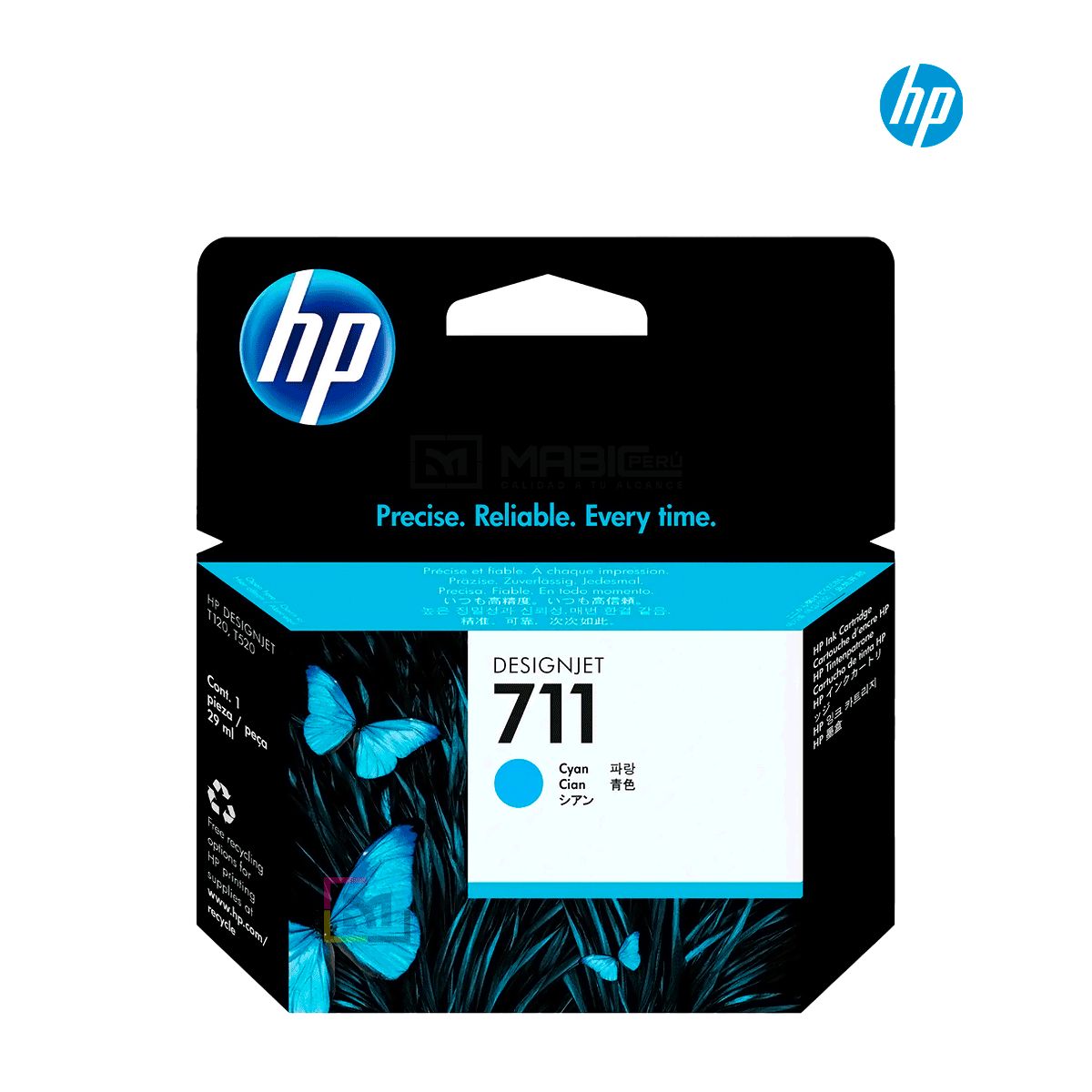 HP - Cartucho de Tinta HP 711 Cian CZ130A Original - 29ml