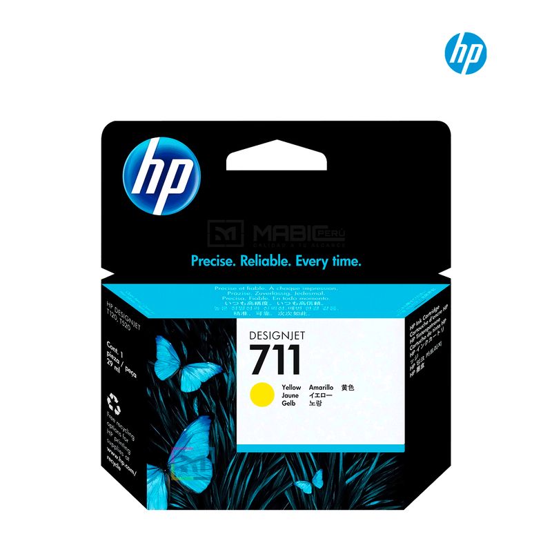 HP - Cartucho de Tinta HP 711 Amarillo CZ132A Original - 29ml