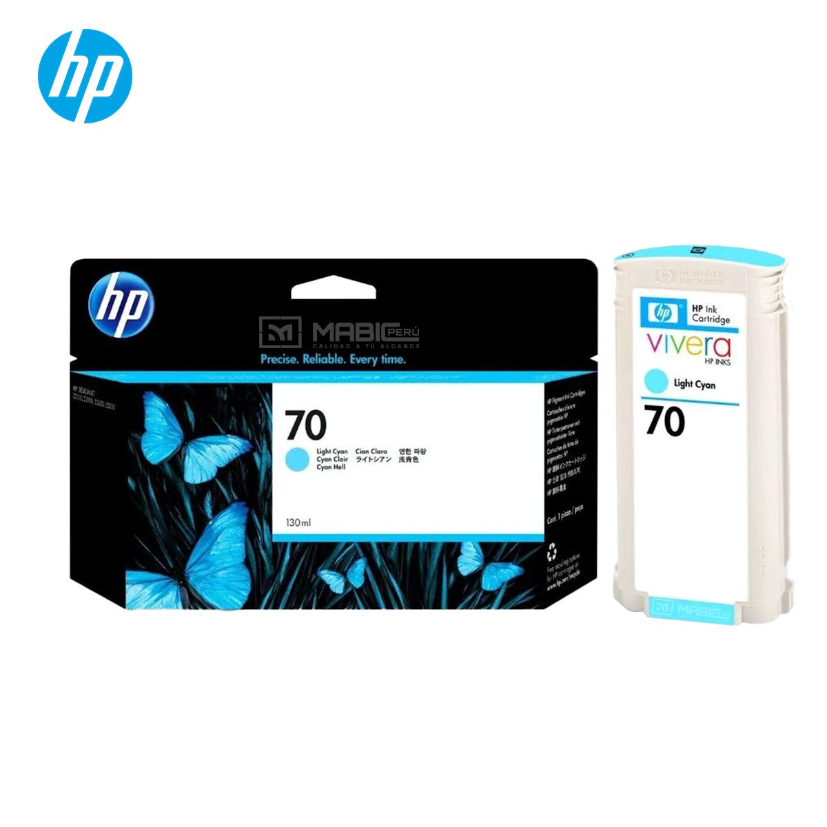HP - Cartucho de Tinta HP 70 Cian Claro C9452A Original
