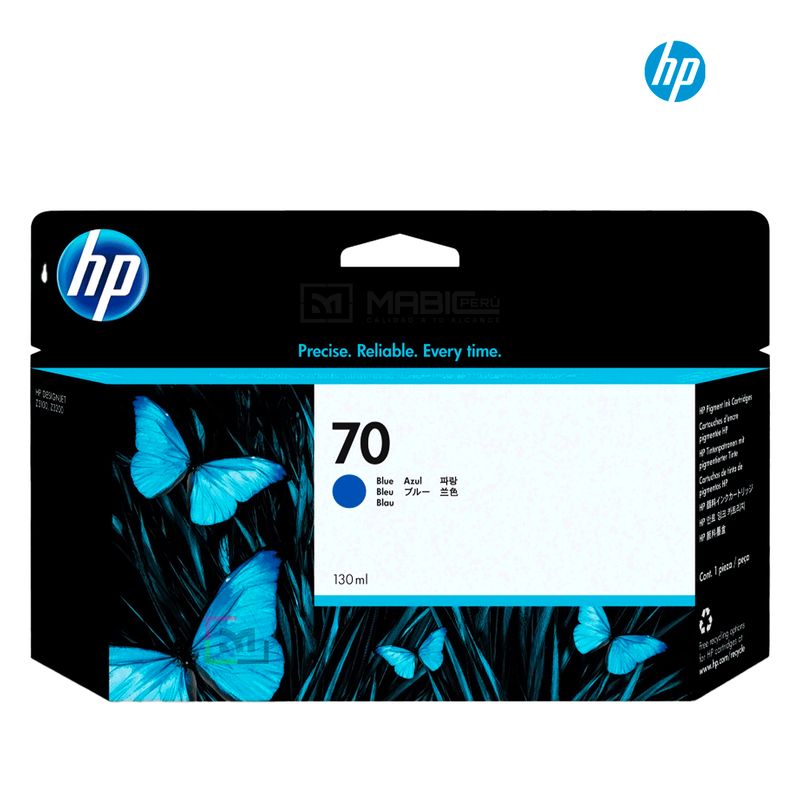 HP - Cartucho de Tinta HP 70 Azul C9458A Original