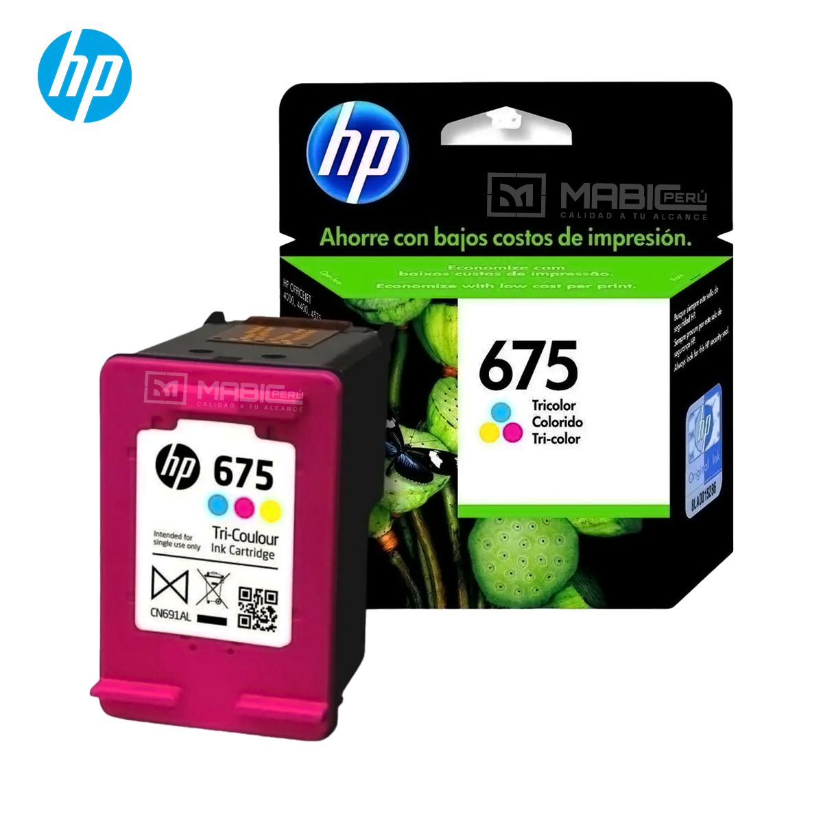 HP - Cartucho de Tinta HP 675 Tricolor CN691AL Original