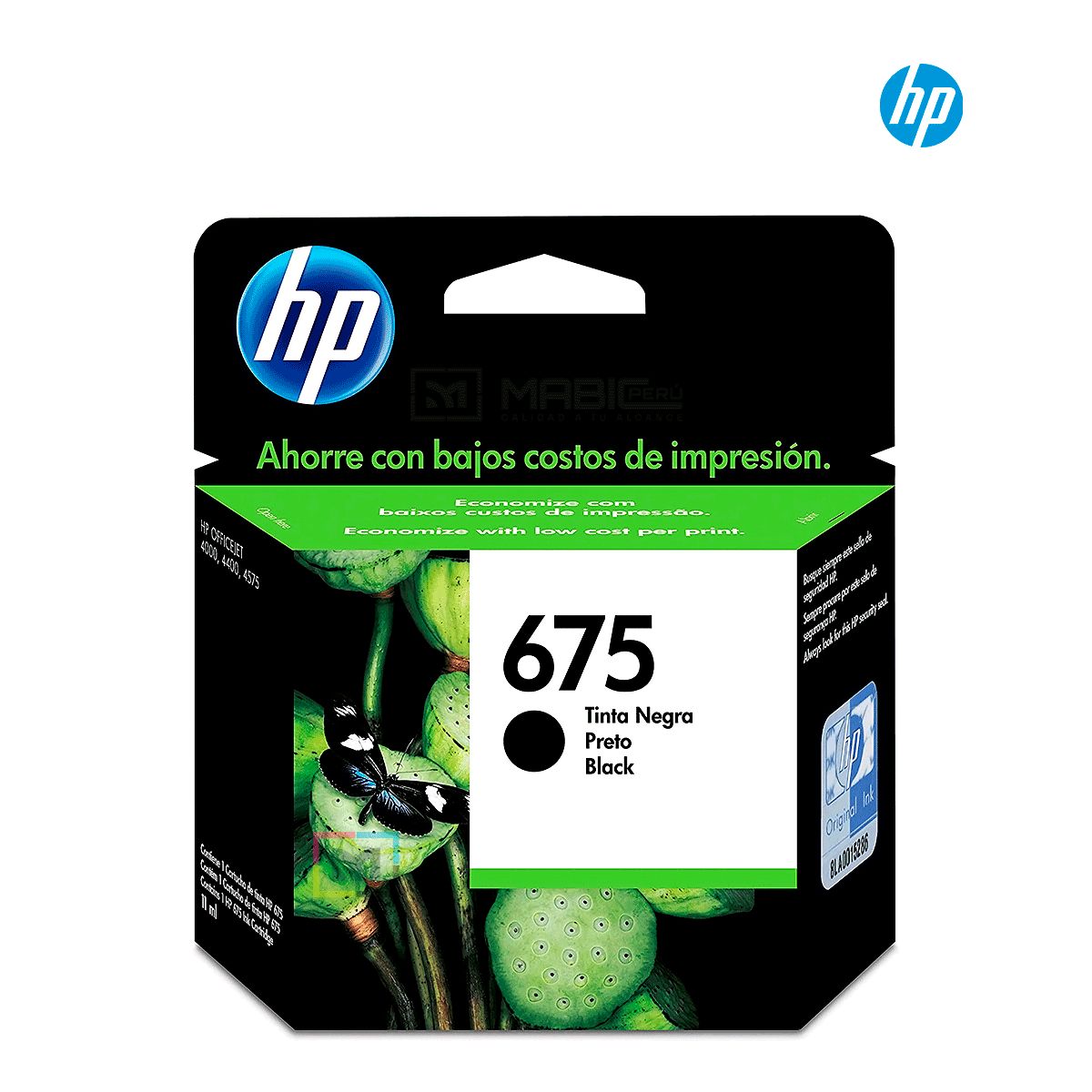 HP - Cartucho de Tinta HP 675 Negro CN690AL Original