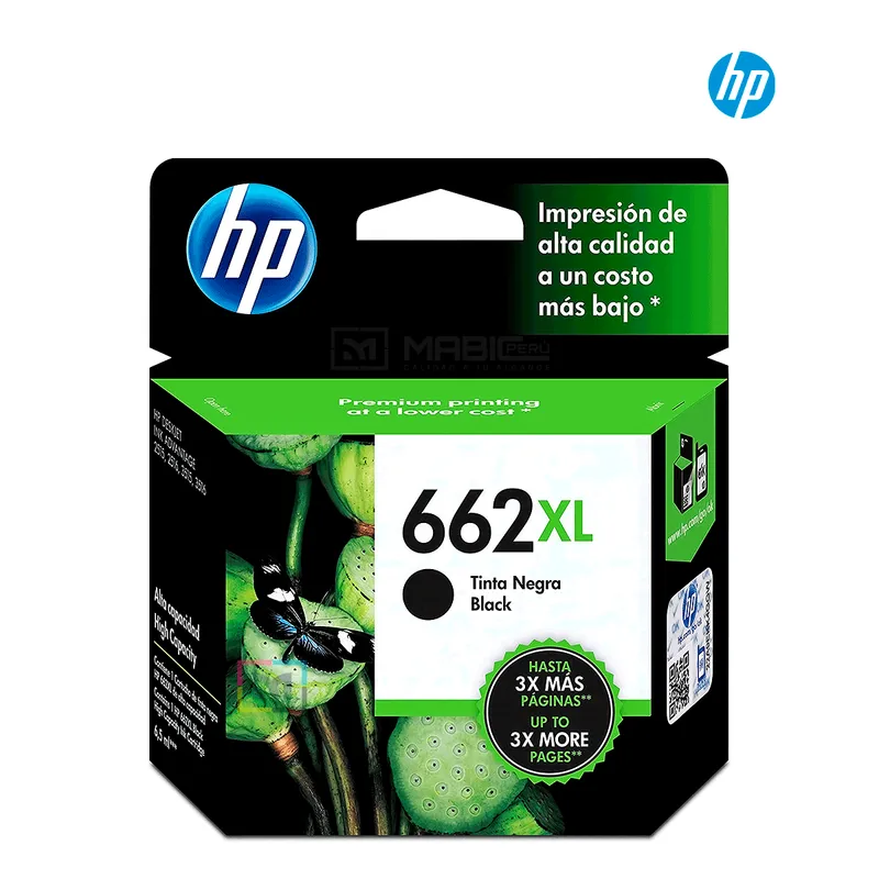 HP - Cartucho de Tinta HP 662XL Negro CZ105AL Original