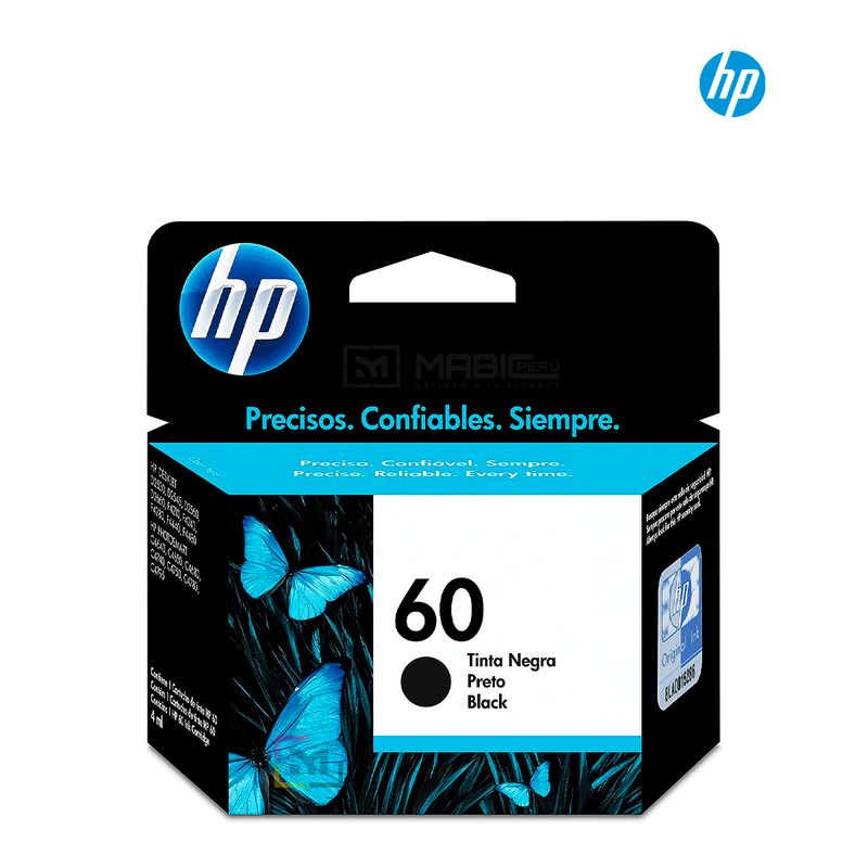 HP - Cartucho de Tinta HP 60 Negro CC640WL Original