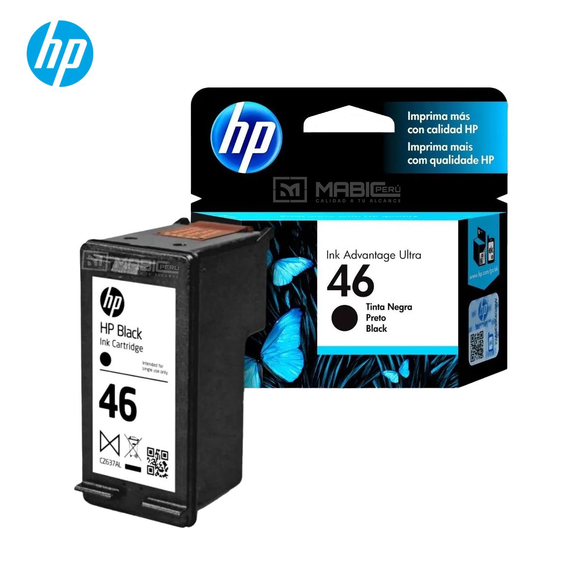 HP - Cartucho de Tinta HP 46 Negro CZ637AL Original
