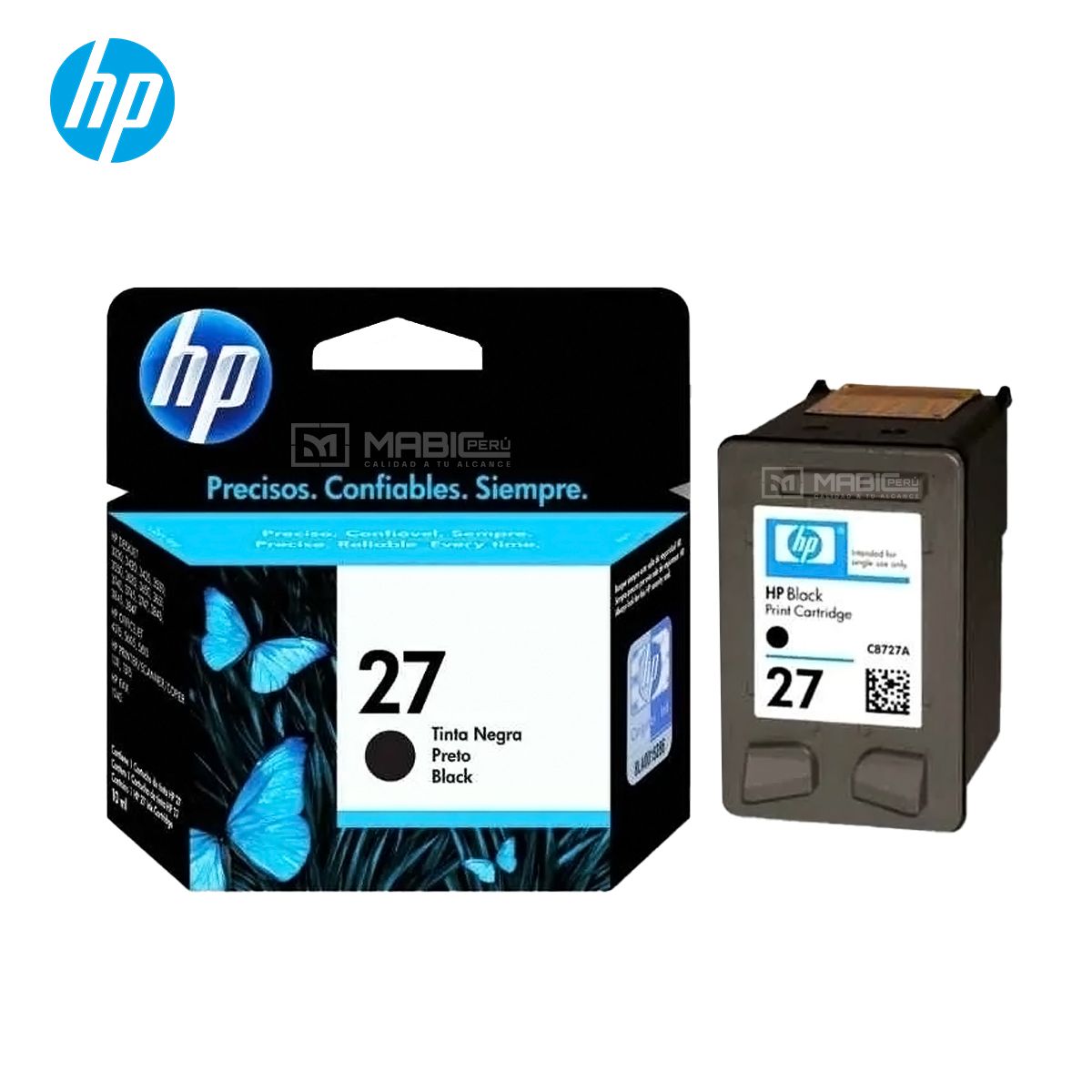 HP - Cartucho de Tinta HP 27 Negro C8727AL Original