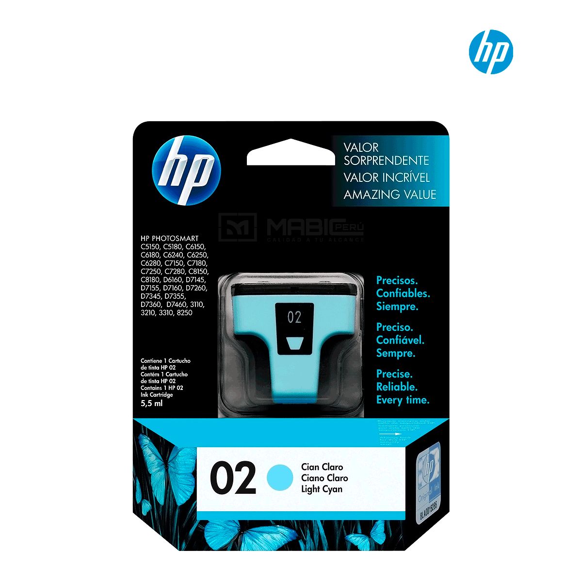 HP - Cartucho de Tinta HP 2 Cian Claro C8774WL Original