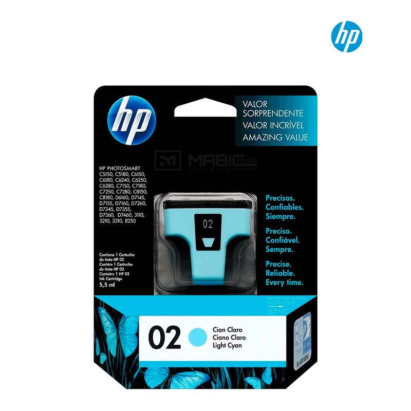 HP - Cartucho de Tinta HP 2 Cian Claro C8774WL Original