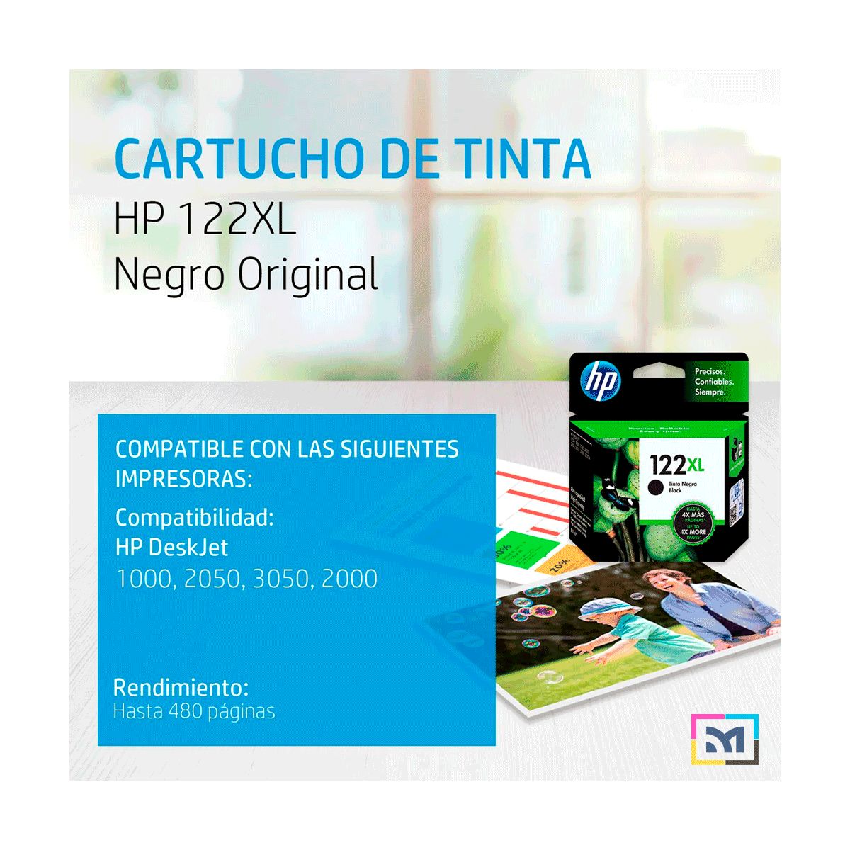 HP - Cartucho de Tinta HP 122XL Negro CH563HL Original