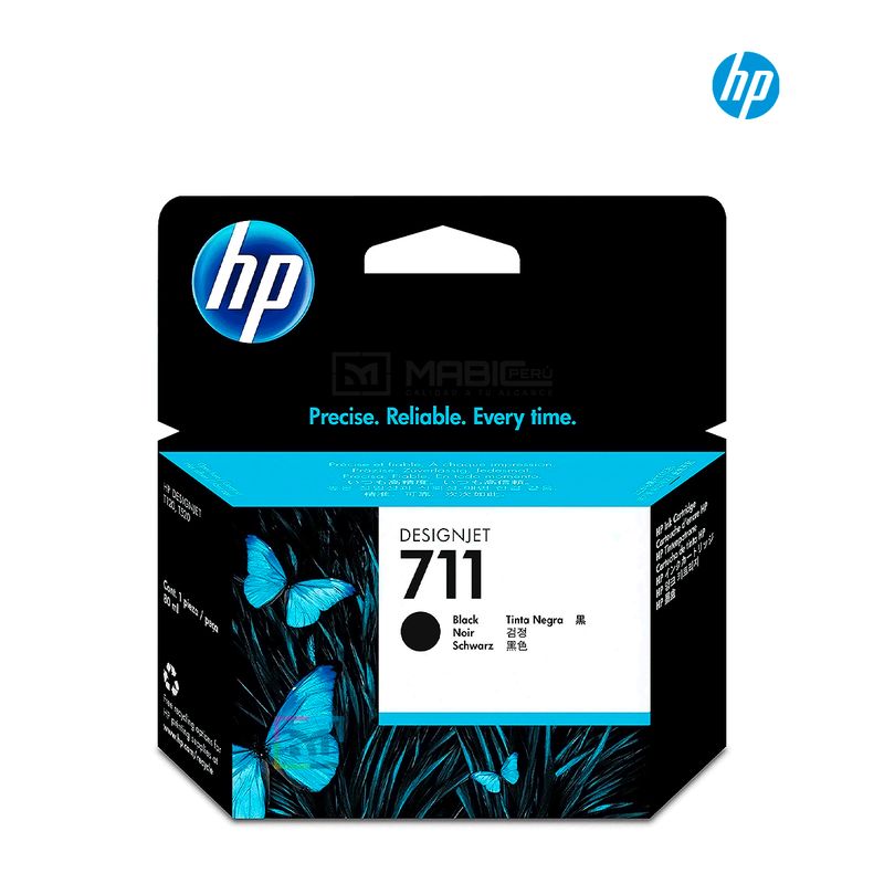 HP - Cartucho de Tinta HP 711 Negro CZ133A Original - 80ml