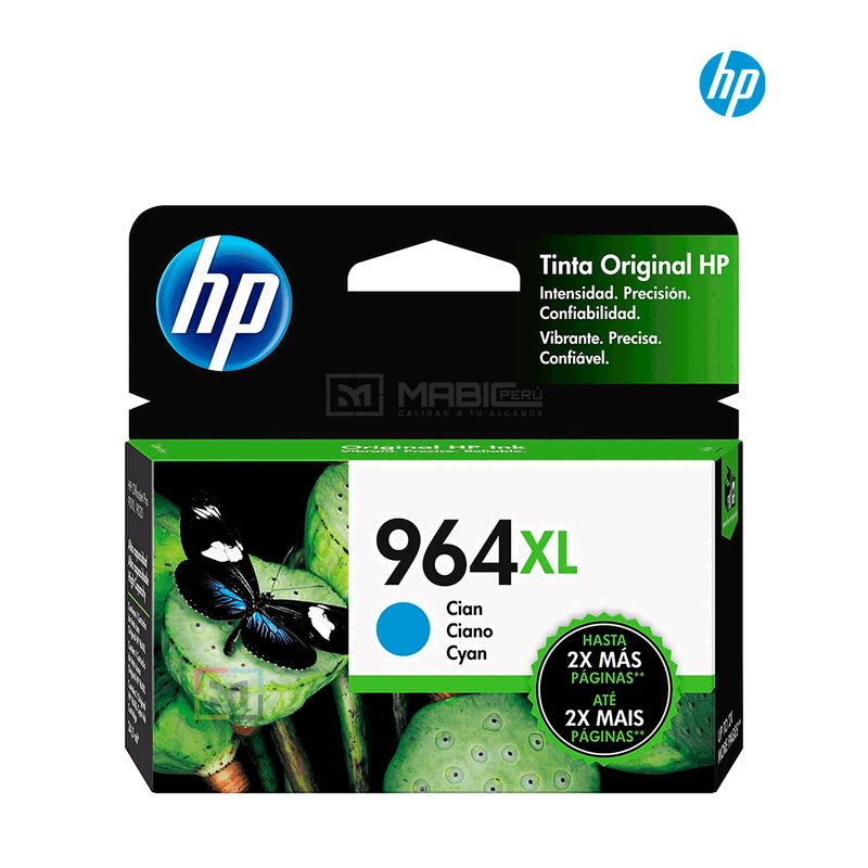 HP - Cartucho de Tinta HP 964XL Cian 3JA54AL Original