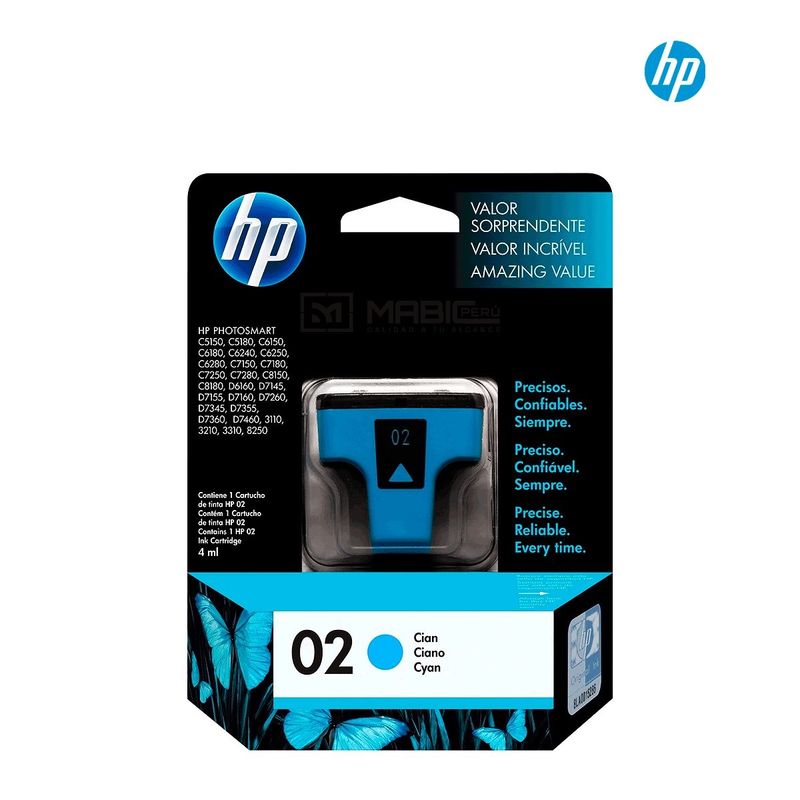 HP - Cartucho de Tinta HP 2 Cian C8771WL Original