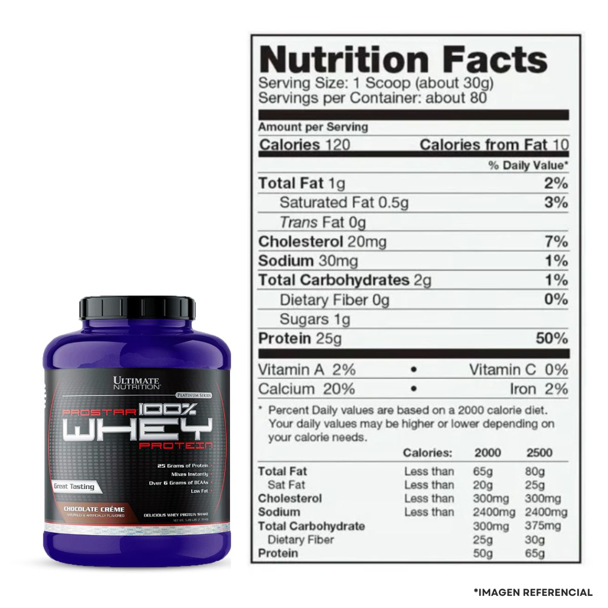 ULTIMATE NUTRITION - Prostar 100 % Whey 5LB Chocolate Crema + Creatina Level Pro 500 g Micronizada + shaker