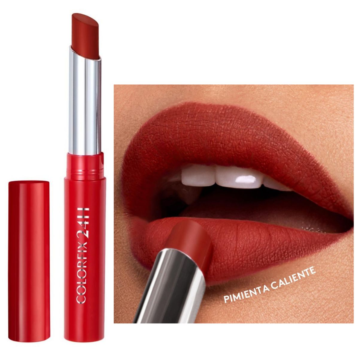 ESIKA - Labial colorfix 24h mate pimienta caliente ésika