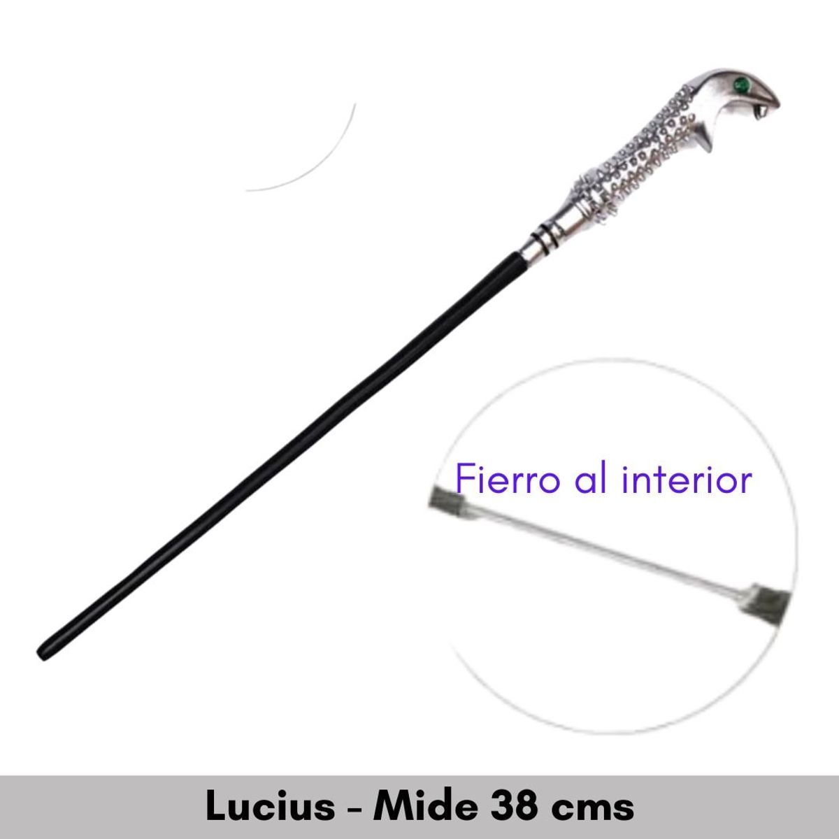 GENERICO - Varita Lucius Malfoy Fierro al interior - No viene en caja