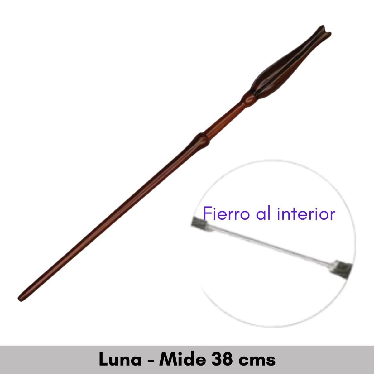 GENERICO - Varita Luna Lovegood Fierro al interior - No viene en caja