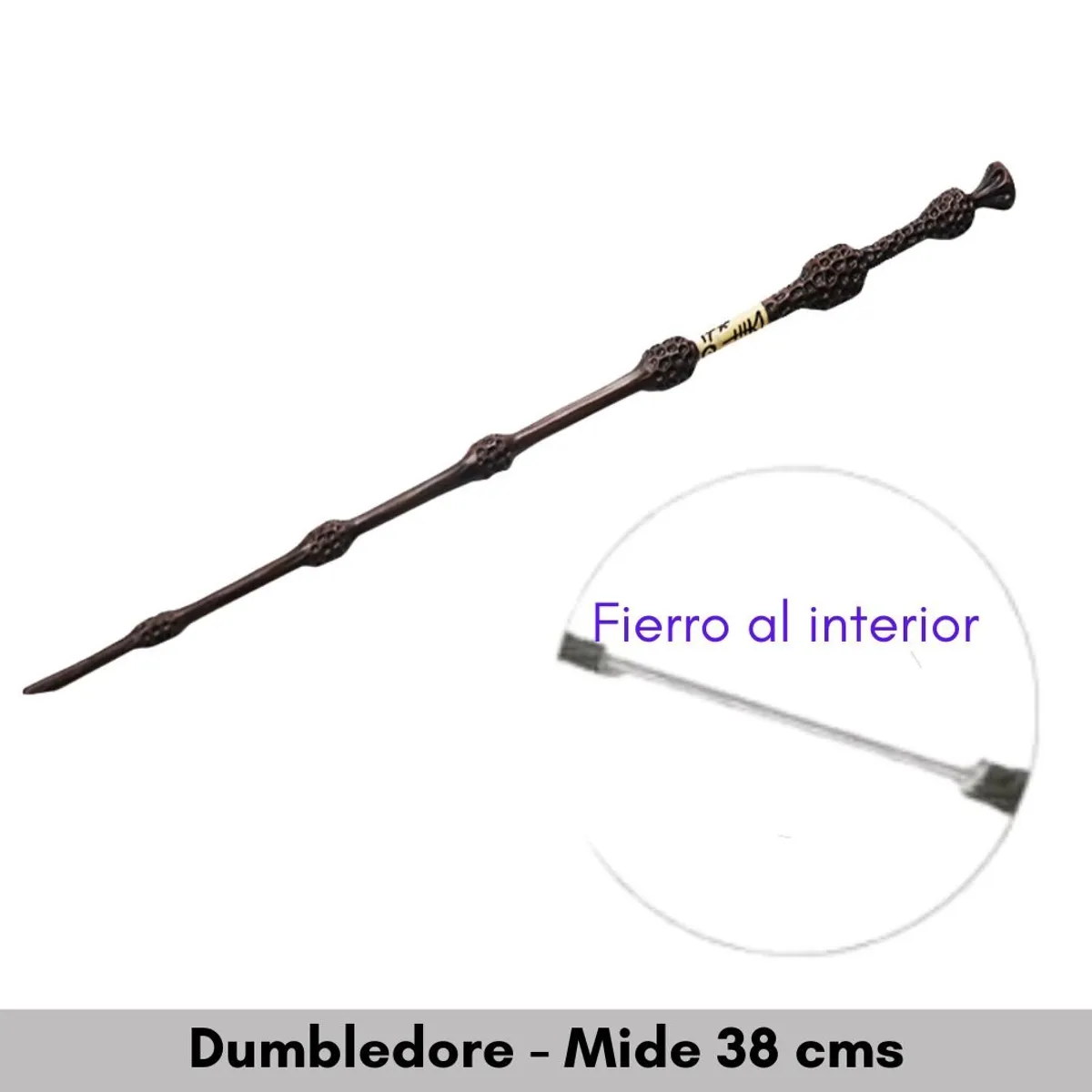 GENERICO - Varita De Sauco Dumbledore Fierro al interior - No viene en caja