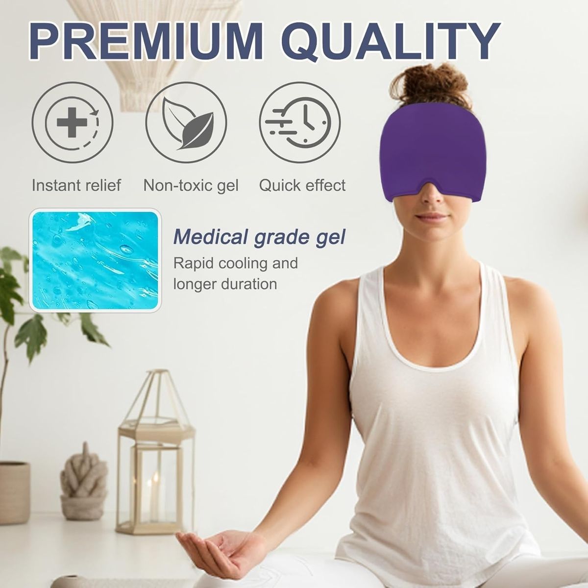 GENERICO - GORRO TERAPÉUTICO ESTIRABLE  ALIVIA ESTRÉS DOLOR CABEZA