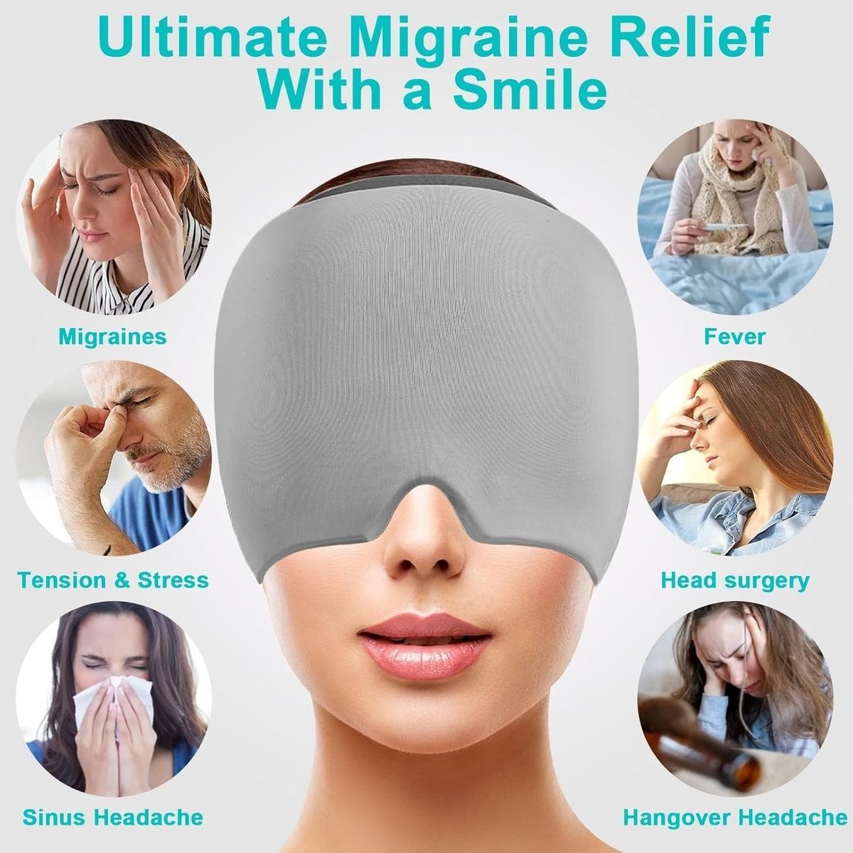 GENERICO - GORRO TERAPÉUTICO ESTIRABLE  ALIVIA ESTRÉS DOLOR CABEZA