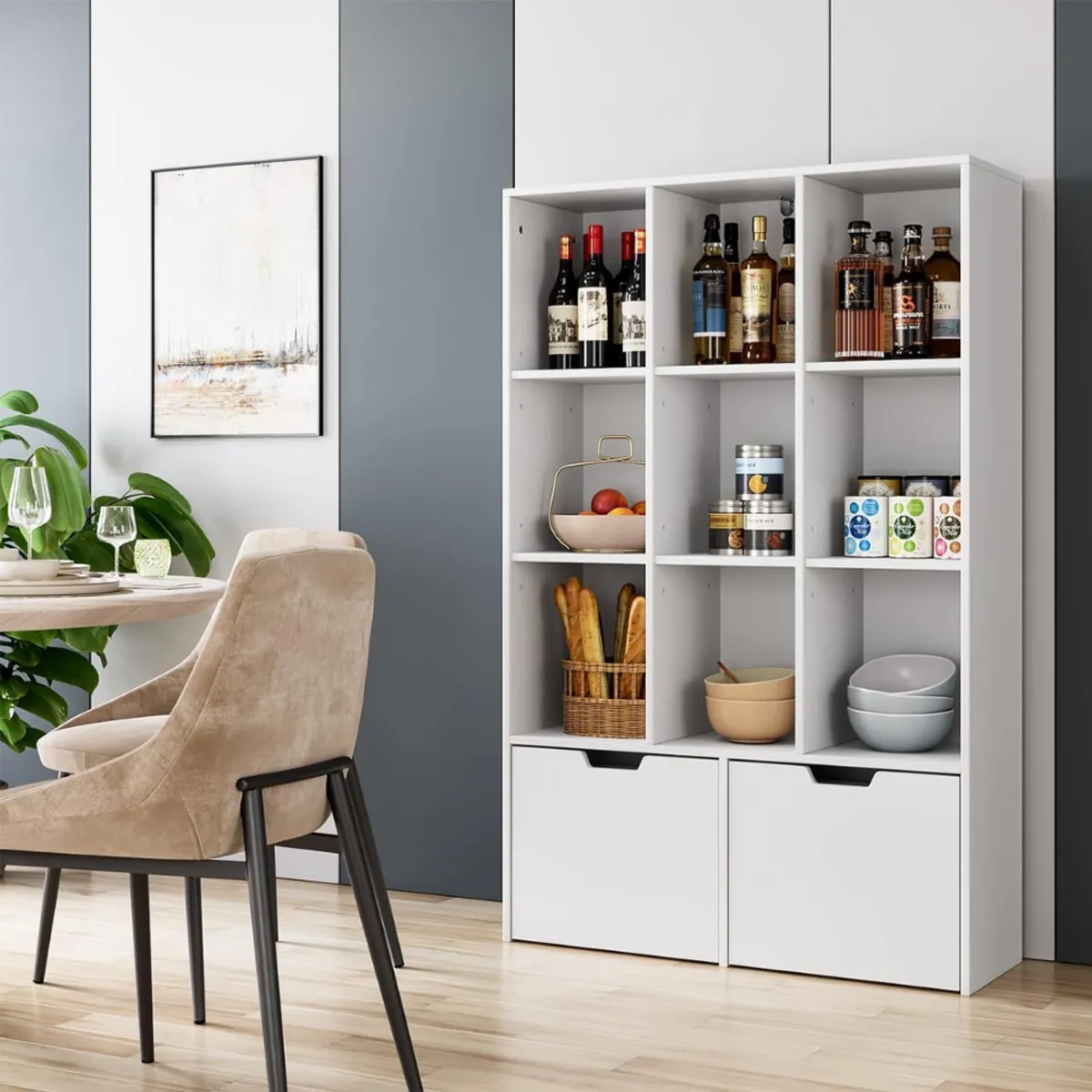 GENERICO - Librero Estante Santino Blanco Muebles Gaudi