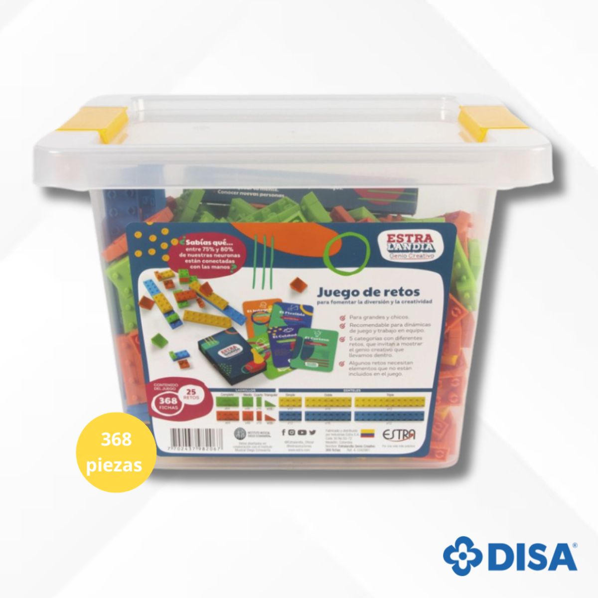 DISA SOLUCIONES ECOEFICIENTES - Bloques de piezas ESTRALANDIA 368 PIEZAS