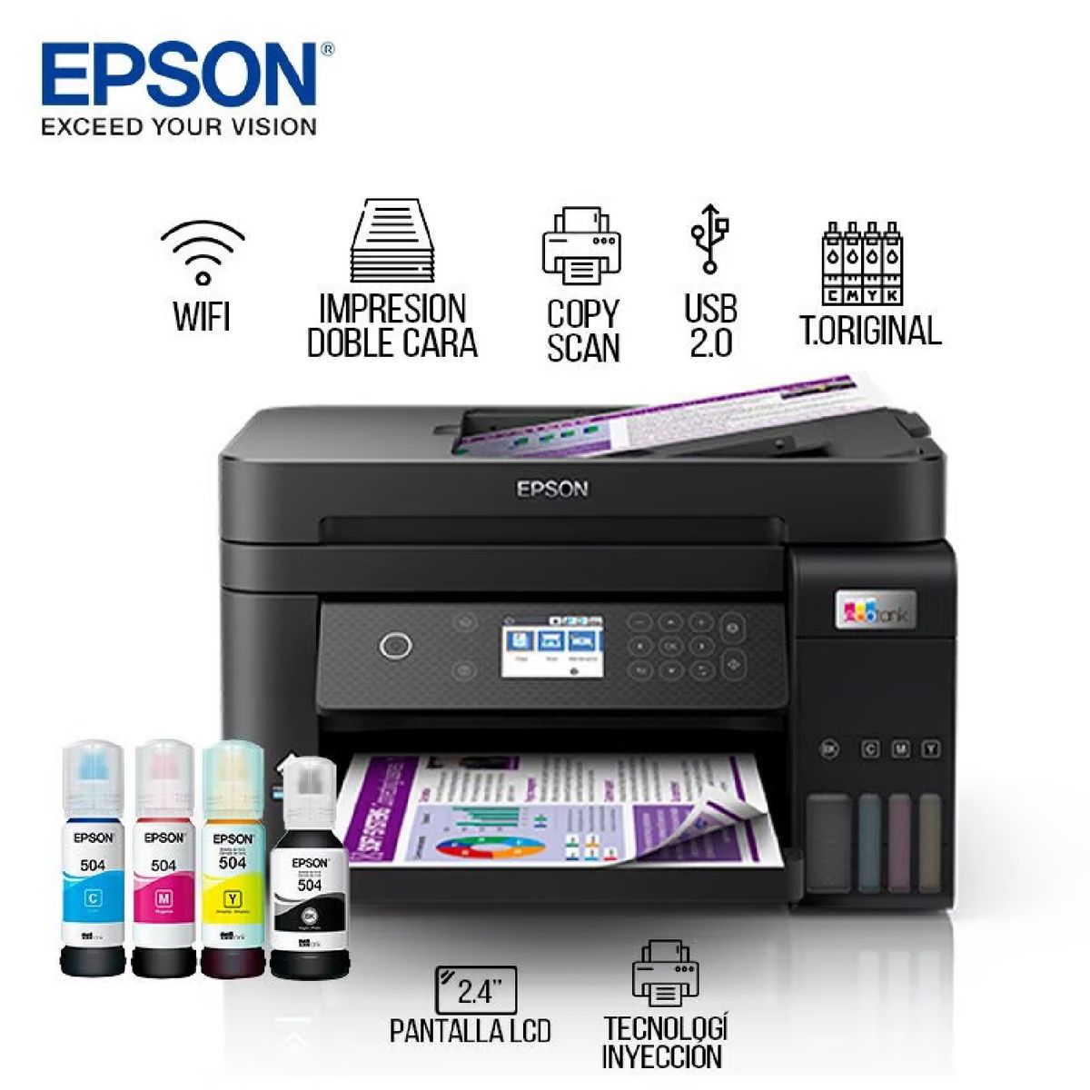 EPSON - Impresora Epson Multifuncional Wifi EcoTank L6270