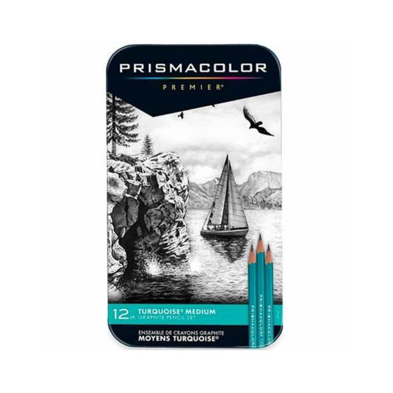 PRISMACOLOR - Lápices Grafito Prismacolor Premier Turquoise Medium x12
