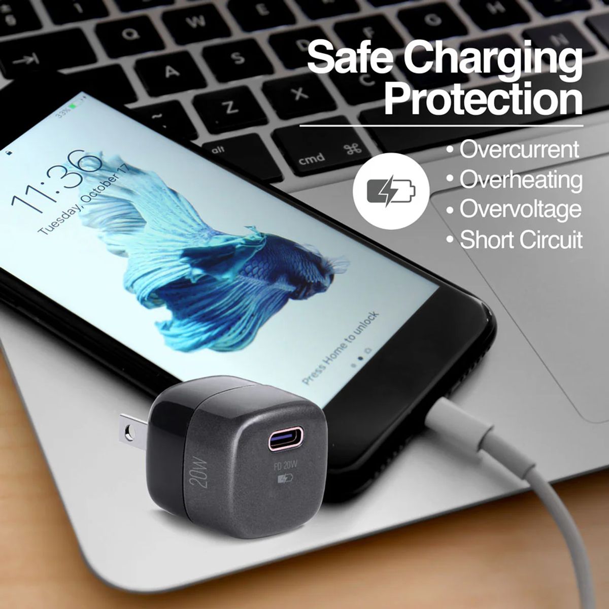 ARGOMTECH - CARGADOR VOLTA P2 NANO PRO 20W