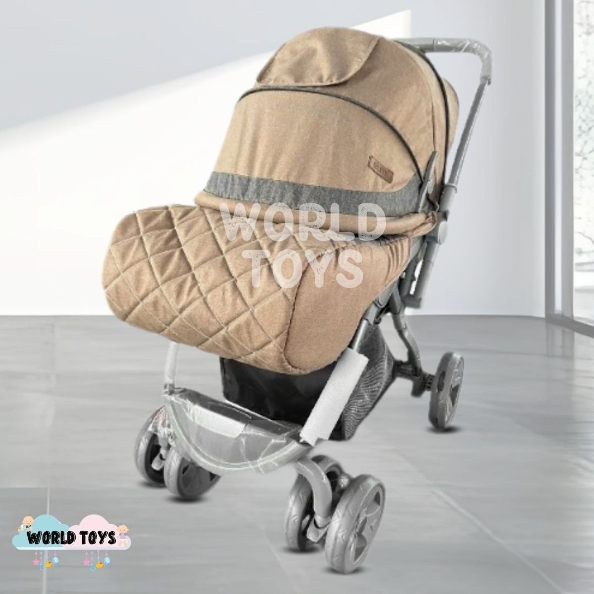 BABY HAPPY - Coche Cuna de Lujo «ELITE II» Edición Limitada Beige