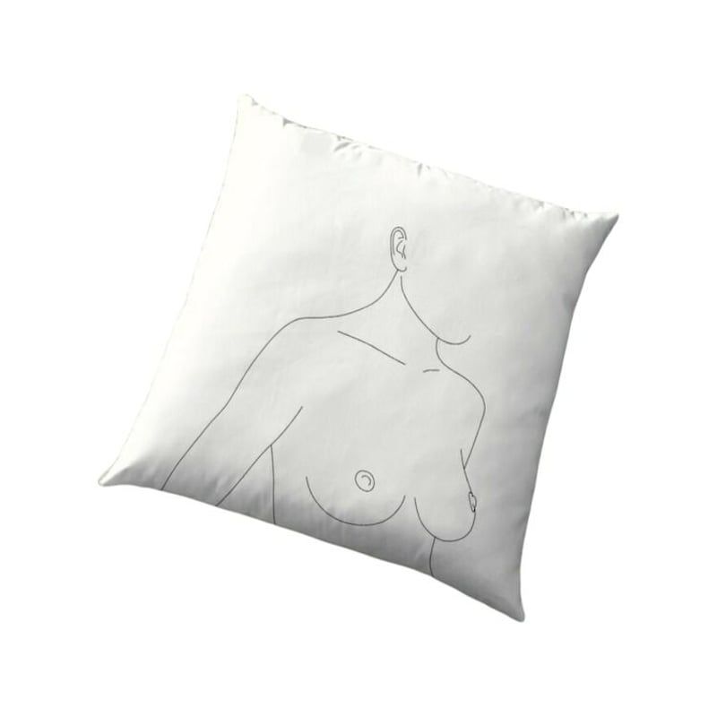 GENERICO - Funda Zara Almohadas Minimalista Silueta De Mujer 50x50 Cm