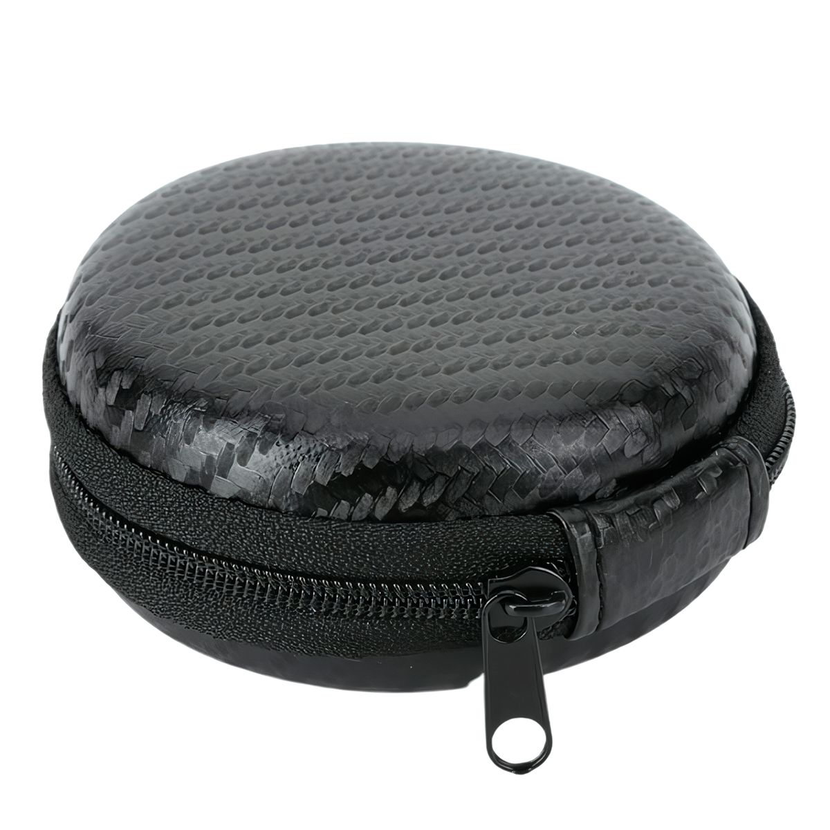 GENERICO - Estuche De Almacenamiento Circular Para Auriculares Negro