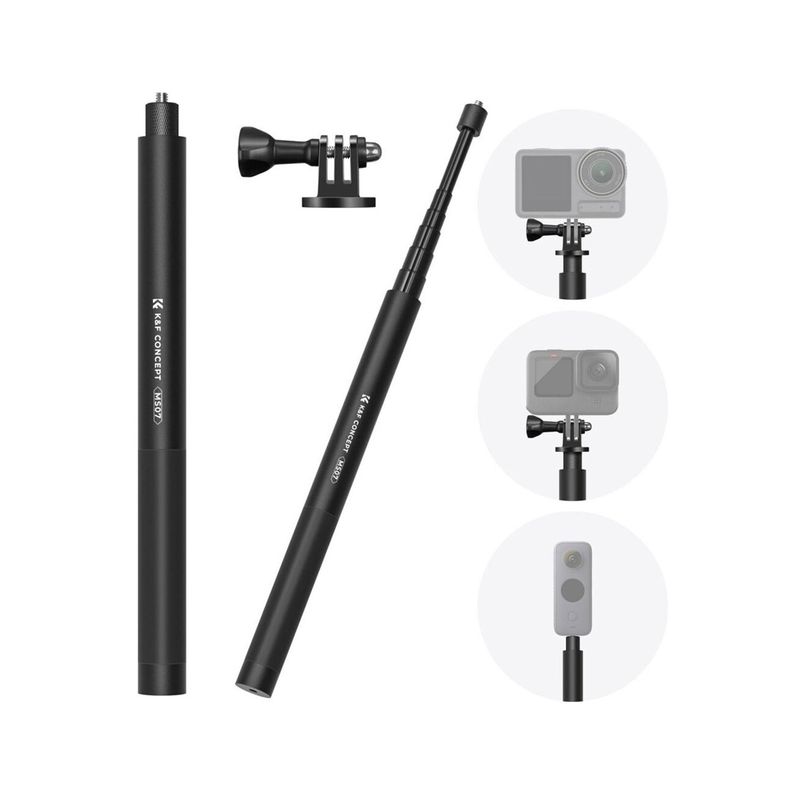 K&F CONCEPT - Palo selfie invisible MS07 para Gopro, DJI Action, Insta 360 - K&F